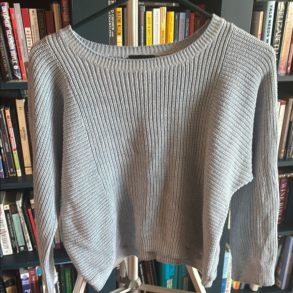 Blue slightly cropped Women's Sweater
